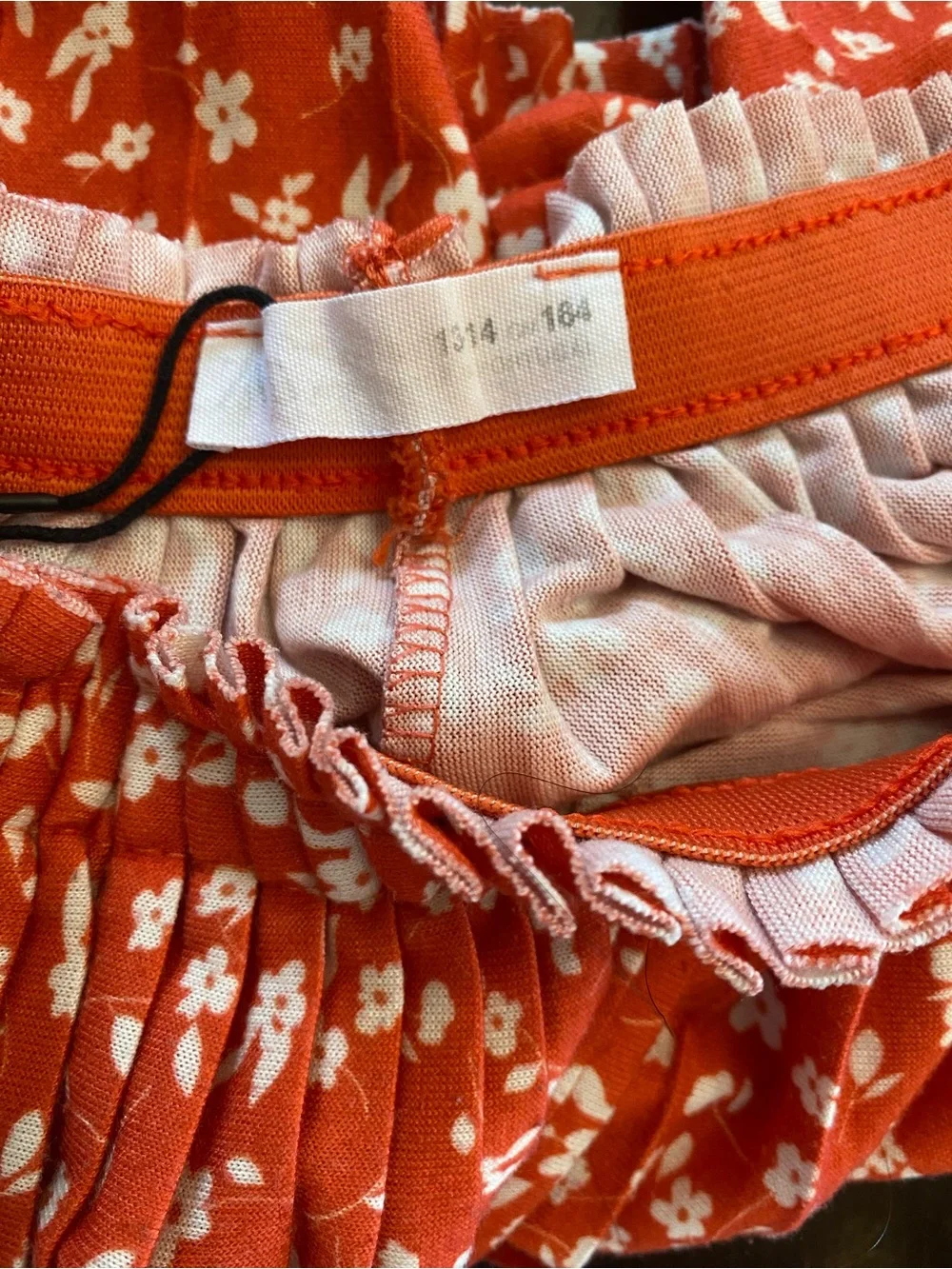Zara Girls Red Floral Flowy Circle Skirt - size 14
